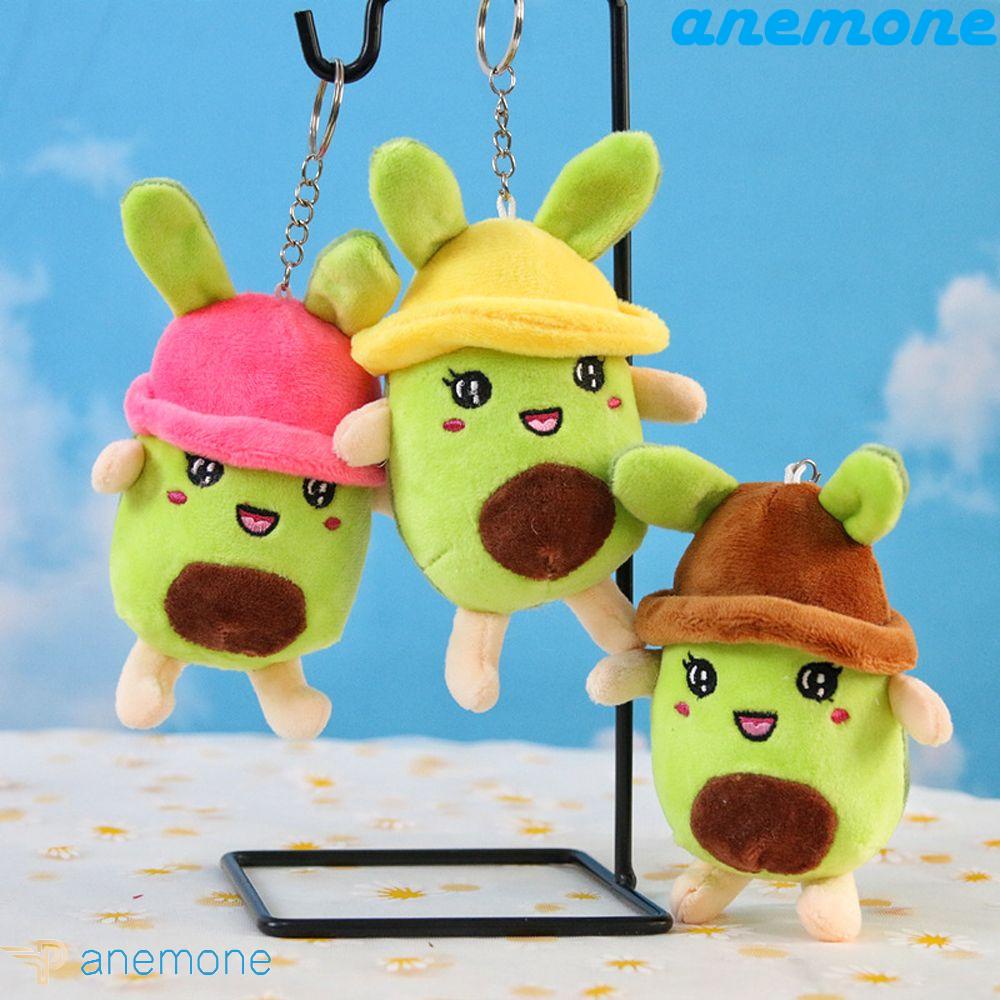 ANEMONE Móc Khóa Quả Bơ Nhồi Bông Mềm Mại Dễ Thương