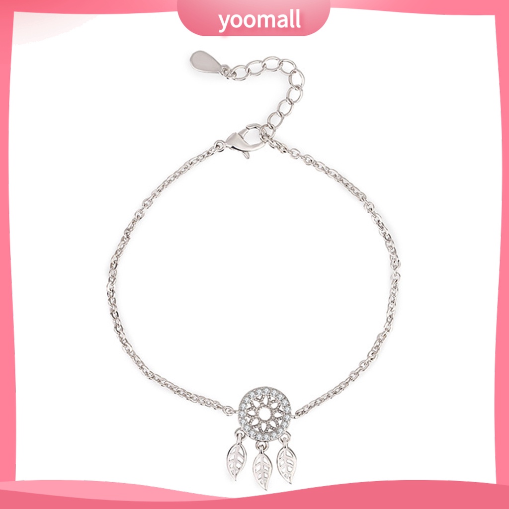 [YM] Lắc chân Hình Dreamcatcher Phối Tua Rua Bằng Đồng Quyến Rũ Chống Ăn Mòn Cho Nữ Cuộc