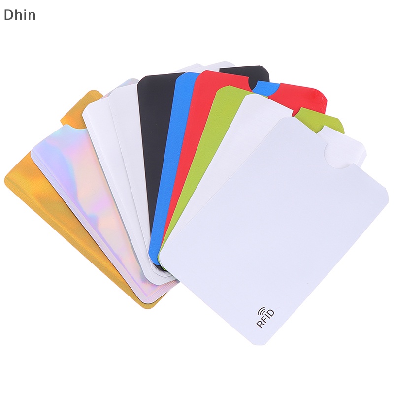[Dhin] 10PCS Credit Card Protector Secure Sleeve RFID Blocking ID Holder Foil Shield COD