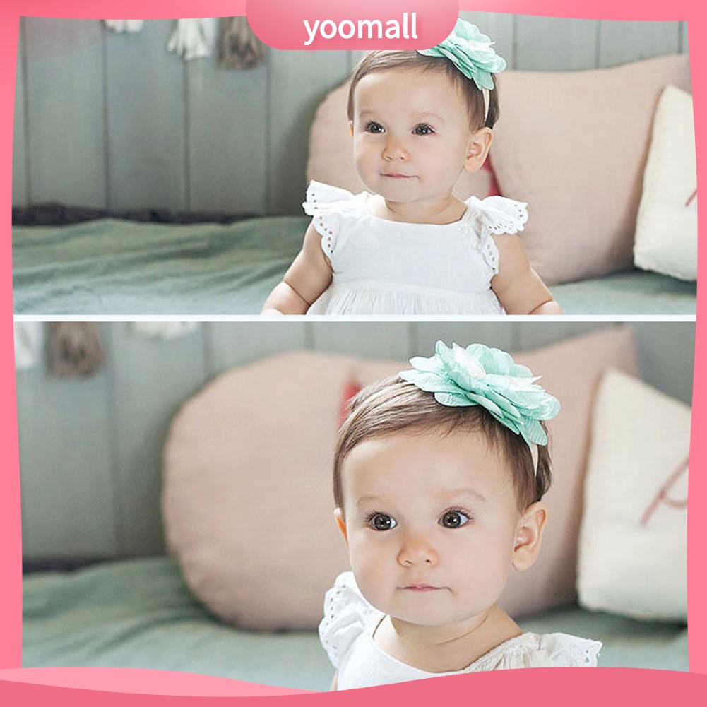 Băng Đô Ren Hoa Co Giãn Xinh Xắn Cho Bé Gái