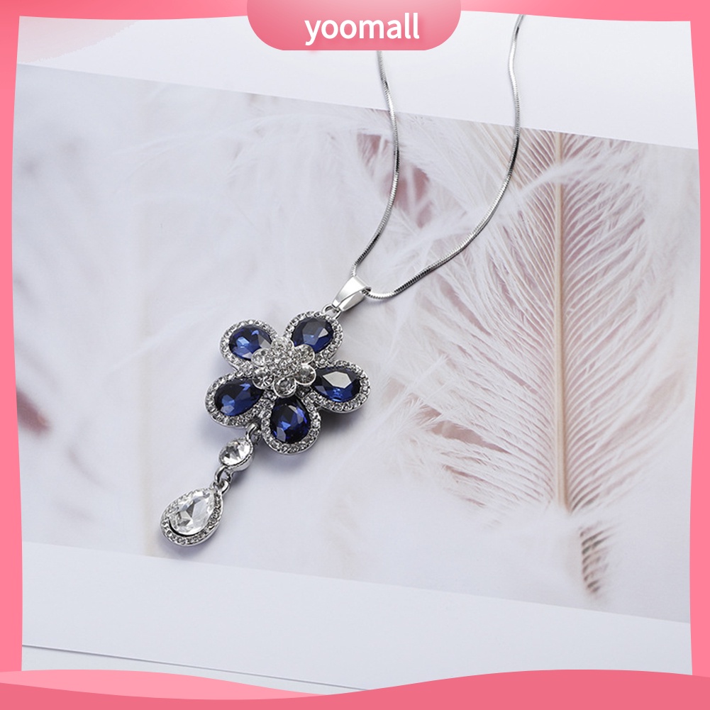 [YM] Vòng cổ Mặt Hoa Đính Kim Cương Giả Quyến Rũ