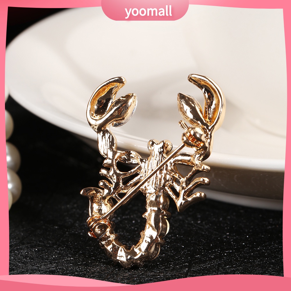 Ghim Cài Áo Hình Bọ Cạp Đính Đá Nhân Tạo Thời Trang