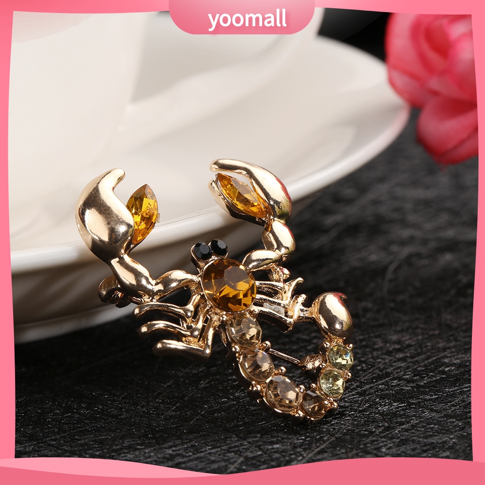 Ghim Cài Áo Hình Bọ Cạp Đính Đá Nhân Tạo Thời Trang