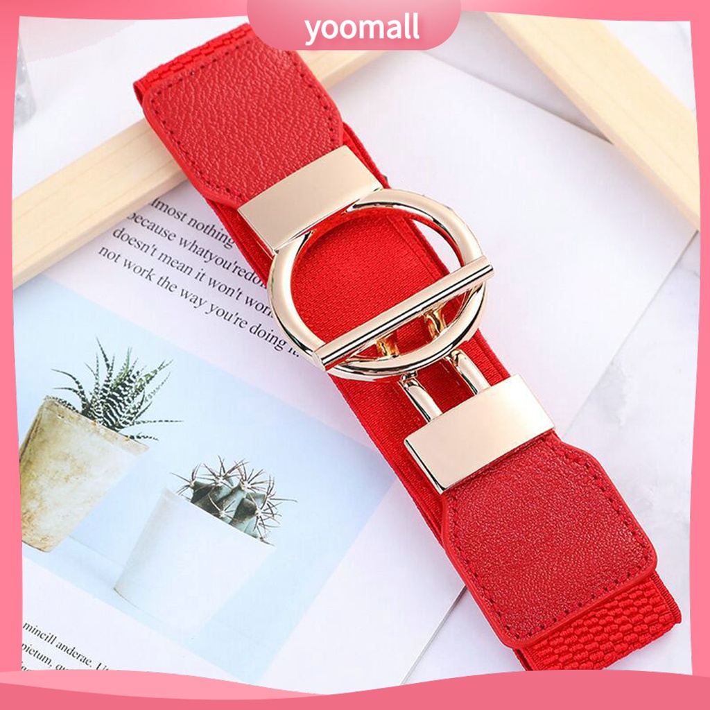 Thắt Lưng Giả Da Bản Rộng Co Giãn Cài Khóa Hợp Kim Tùy Chỉnh Thời Trang Cho Nữ