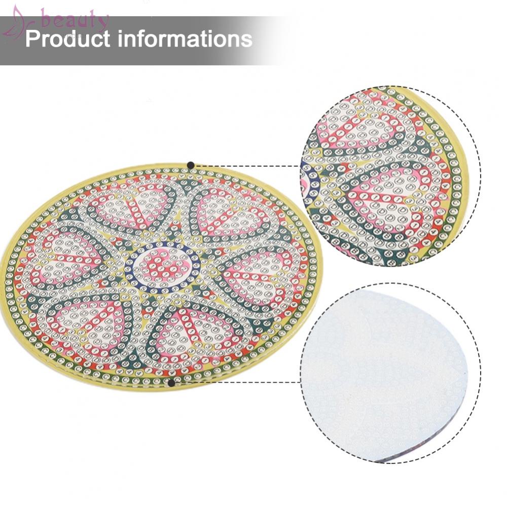 Bộ 6 Tấm Lót Ly Có Giá Đỡ Họa Tiết Mandala Độc Đáo DIY