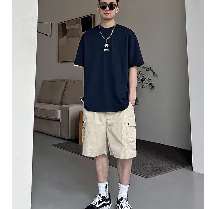 Áo Thun Tay Ngắn Cổ Tròn Dáng Rộng In Hình Thời Trang Mùa Hè Cho Cặp Đôi