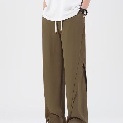 Quần Dài Ống Rộng Xẻ Tà Phong Cách Đường Phố Mỹ Thời Trang Mùa Hè Mới Cho Nam