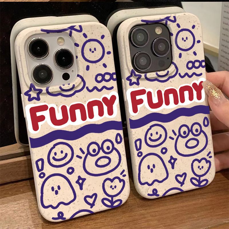 Ốp Điện Thoại Mềm Chống Sốc Họa Tiết Graffiti Đơn Giản Cho Iphone 1114pro 12 13 8p7 AO2E