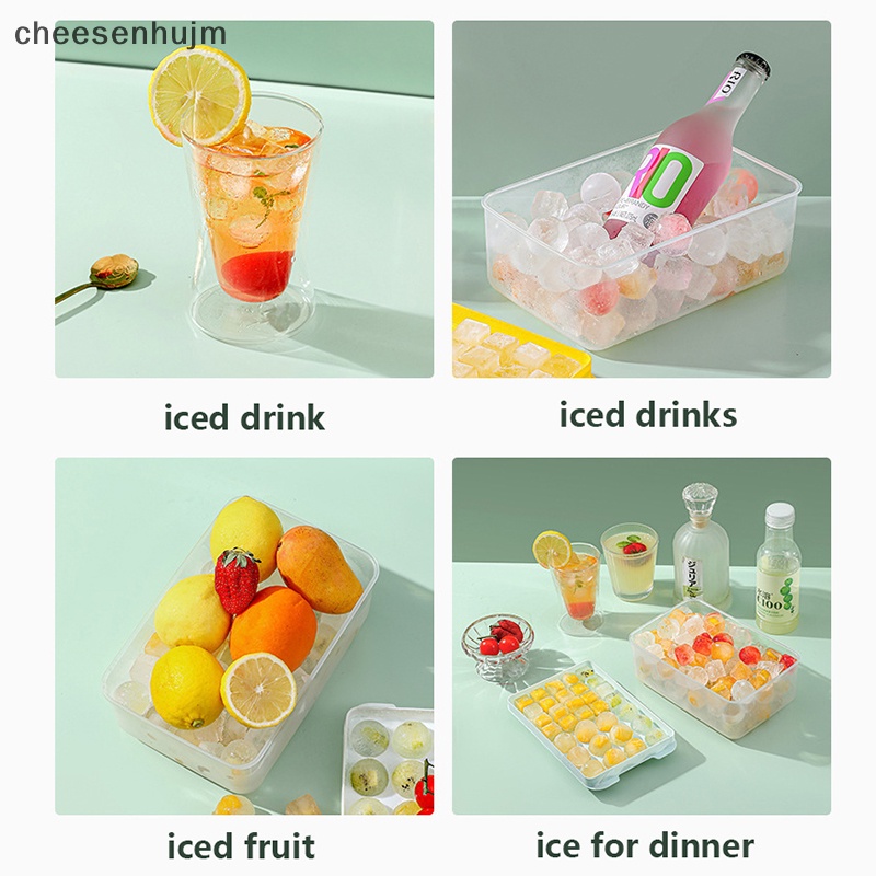 1 Khay Làm Đá Hình Tròn Có Nắp Bằng Nhựa DIY