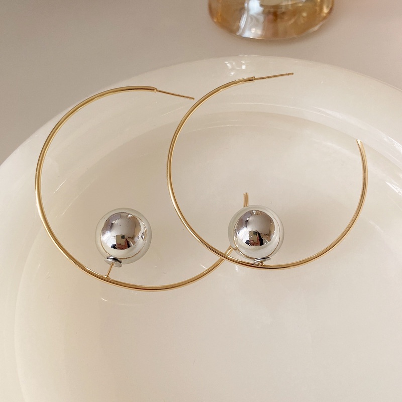 Bông Tai Bạc Hình Chữ C Phong Cách Âu Mỹ Thời Trang Cho Nữ