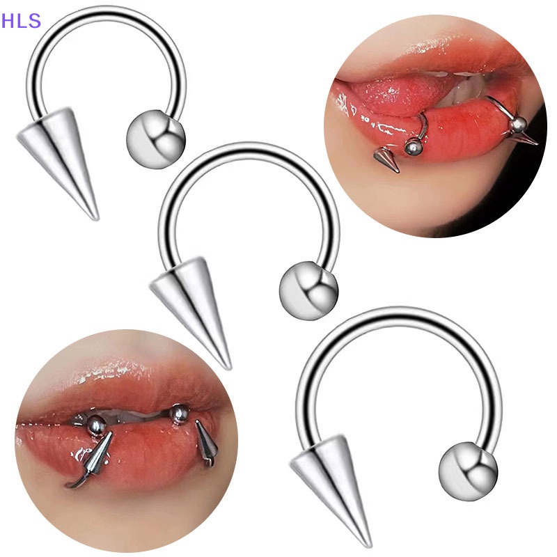 1 Khuyên Xỏ Cơ Thể Bằng Thép Không Gỉ Phong Cách Gothic Thời Trang
