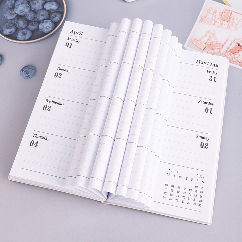 Sổ Tay Ghi Chú 365 Ngày a6 Bìa Da In Chữ Tiếng Anh 2024