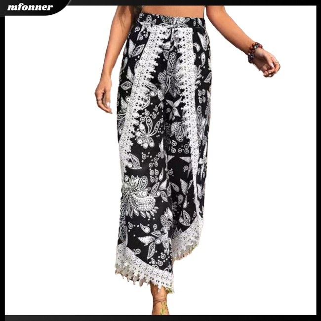 Quần ống rộng Thoáng Khí In Họa Tiết Thời Trang Cho Nữ