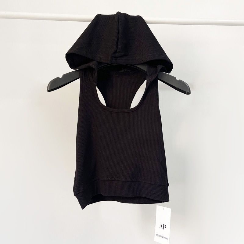 Áo Hoodie Không Tay Lưng Cao Thời Trang Mùa Hè Dành Cho Nữ