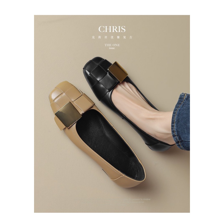 Giày Búp Bê Đế Bằng Mũi Vuông Size 35-40 Thời Trang Cho Nữ