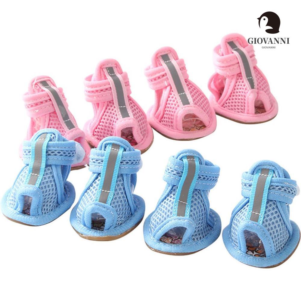 Set 4 Xăng đan Thoáng Khí Thời Trang Xuân Hè Cho Thú Cưng