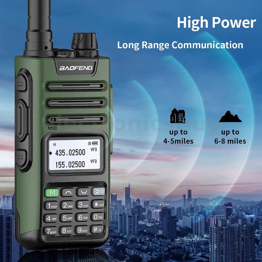 Bộ Đàm Băng Tần Kép Mạnh Mẽ Loại C BaoFeng UV-13 Pro V1 10W Phạm Vi 16KM UV13 Pro