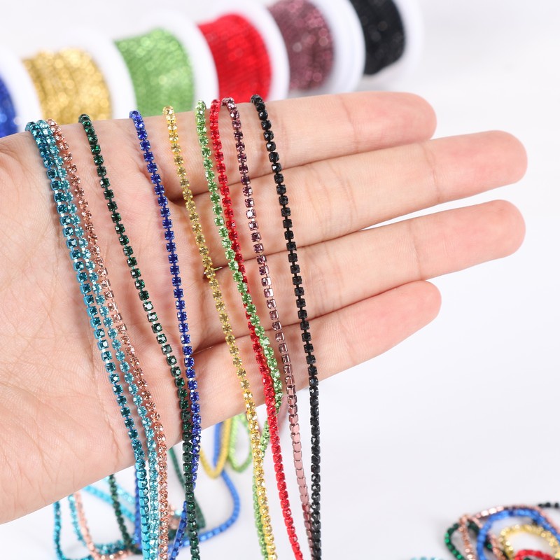 5 yards Đá Pha Lê Trang Trí Móng Tay Màu Sắc Nổi Bật