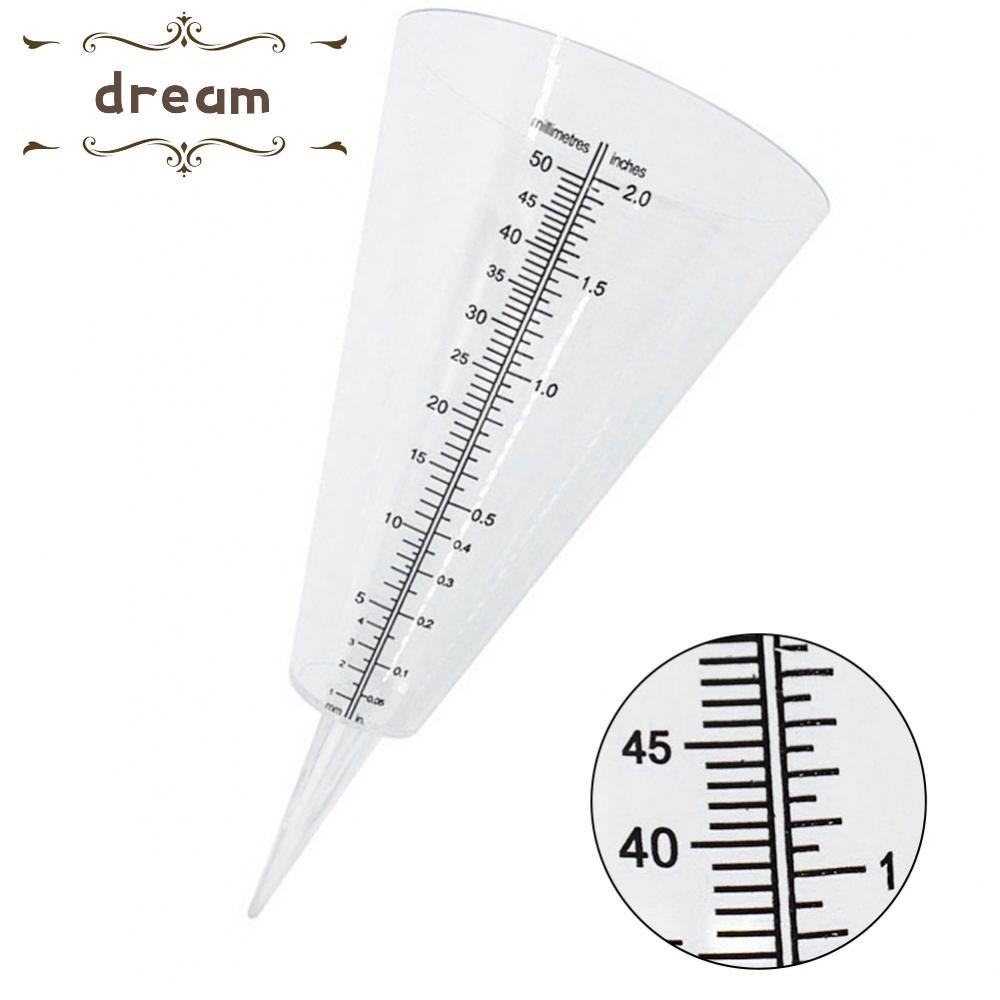 【DREAMLIFE】Rain Gauge Ground Precipitation Measurement Measuring Plastic Transparent