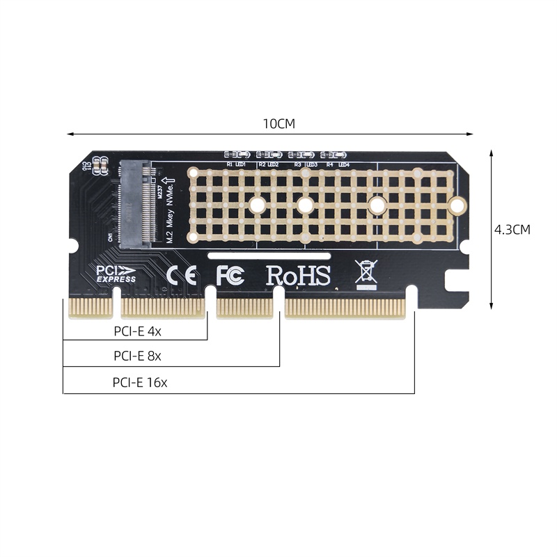 Bộ chuyển đổi pcie nvme m2 pci express 3.0 x1 x4 x8 x16 bộ chuyển đổi riser card mở rộng hỗ trợ 2230 2242 2260 2280 m key m.2 nvme ssd