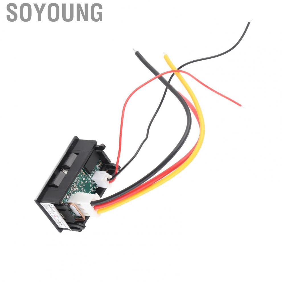 Soyoung Digital Voltage Ammeter Volt Amp Meter DC 0‑300V Range Dual Display  Interference for Vehicle