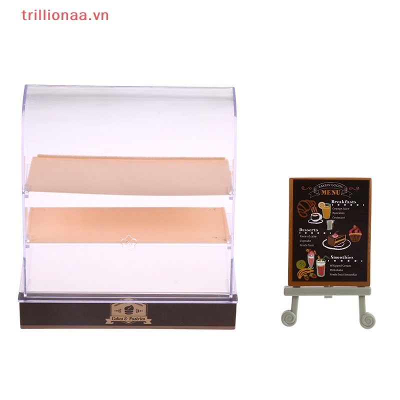 1 Set Mô Hình Tủ Trưng Bày Bánh Kem Mini 1: 12 Trang Trí Nhà Búp Bê