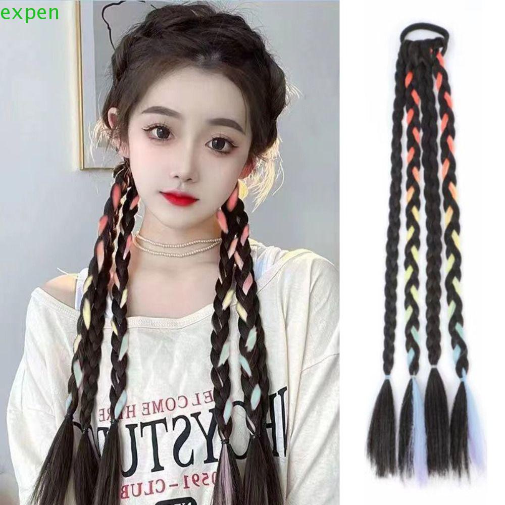 Tóc Giả Thắt Bím Đuôi Ngựa Vô Hình Chịu Nhiệt Độ Cao Màu Sắc Thời Trang Chất Lượng Cao Dành Cho Bạn Nữ
