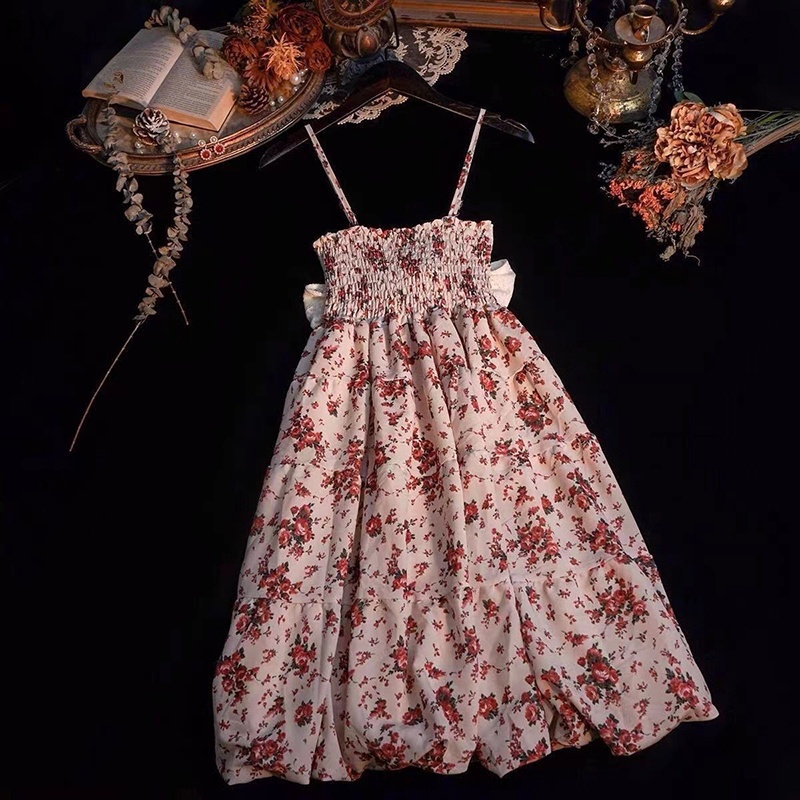 Pjy Đầm Dây Mảnh Dáng Rộng In Hoa Mùa Hè Cho Nữ PJ