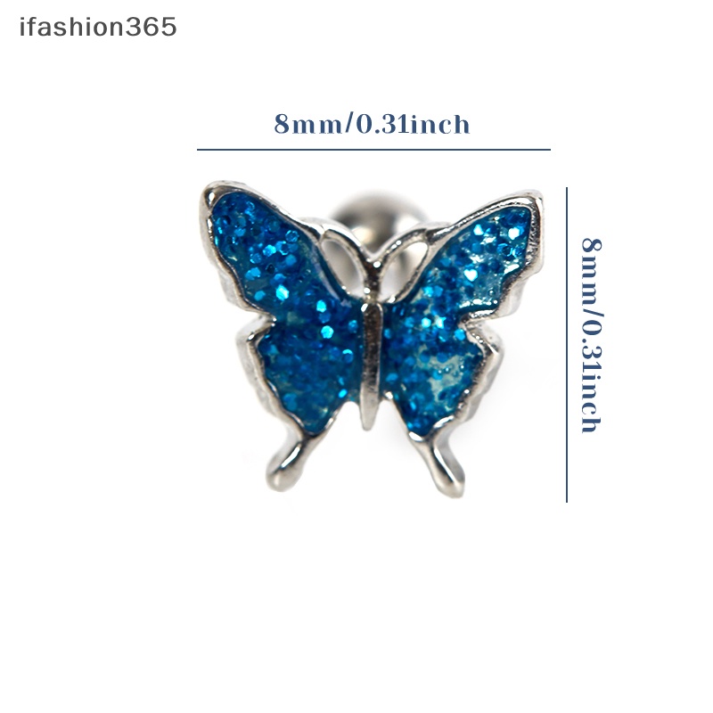 Phụ Kiện Trang Trí Móng / Rốn Hình Bướm Xoắn Ốc Nhiều Màu Thời Trang Dành Cho Nữ ifashion365