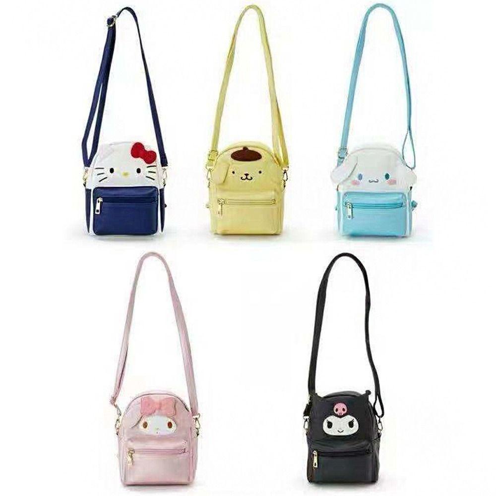 Shanhai kuromi Túi Đeo Chéo Vai Bằng Da pu Chống Thấm Nước Sức Chứa Lớn Họa Tiết Hoạt Hình my melody Cho Học Sinh