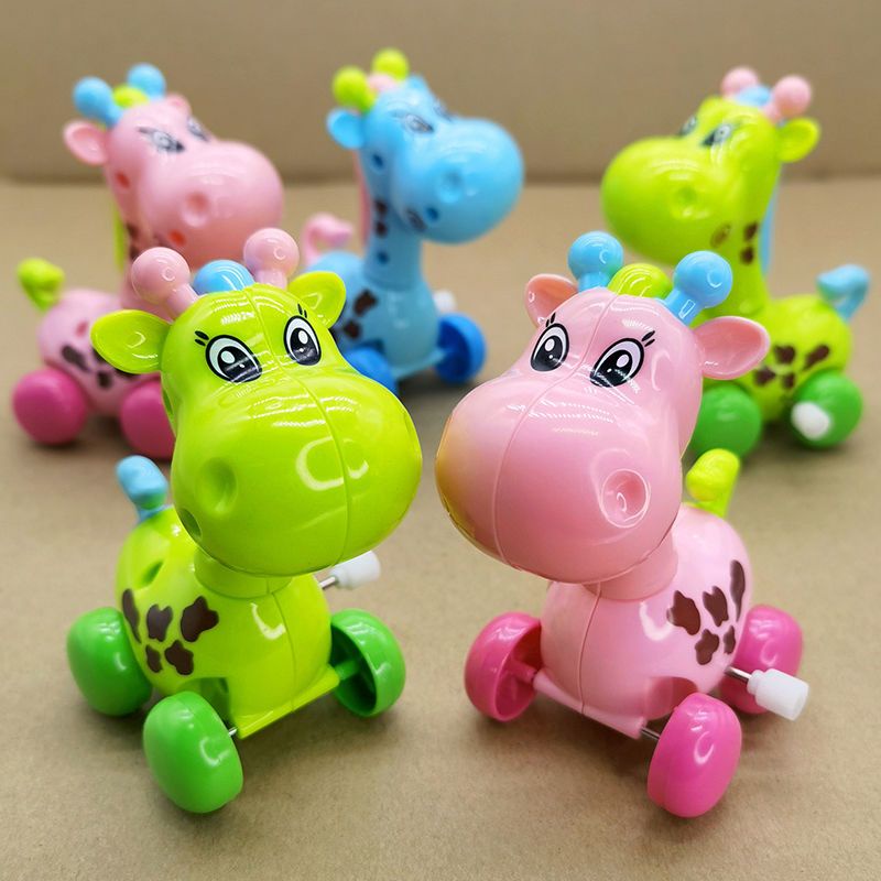 1 Đồ Chơi Lên Dây Cót Hình Con Hươu Cao Cổ Dễ Thương Màu Sắc Ngẫu Nhiên