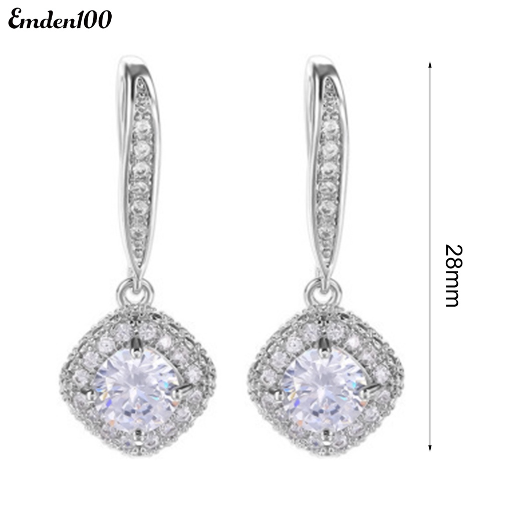 Đôi Khuyên Tai Dài Đính Đá Thời Trang Cho Nữ