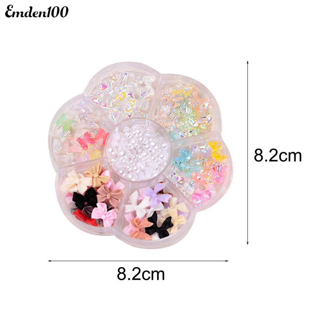1 Hộp Phụ Kiện Đính Trang Trí Móng Tay 3D Dễ Thương