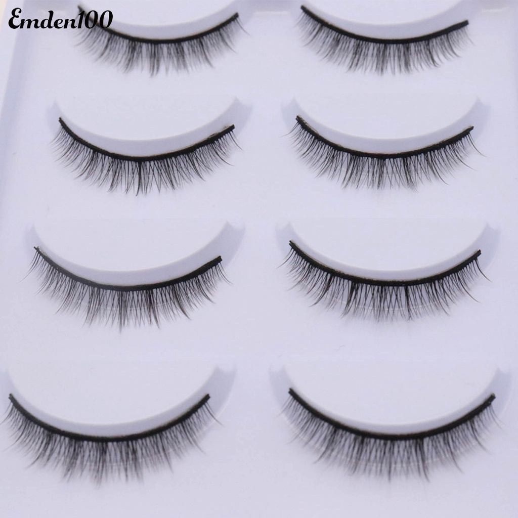 Hộp 5 Cặp Lông Mi Giả Ngắn Tự Nhiên Thoải Mái
