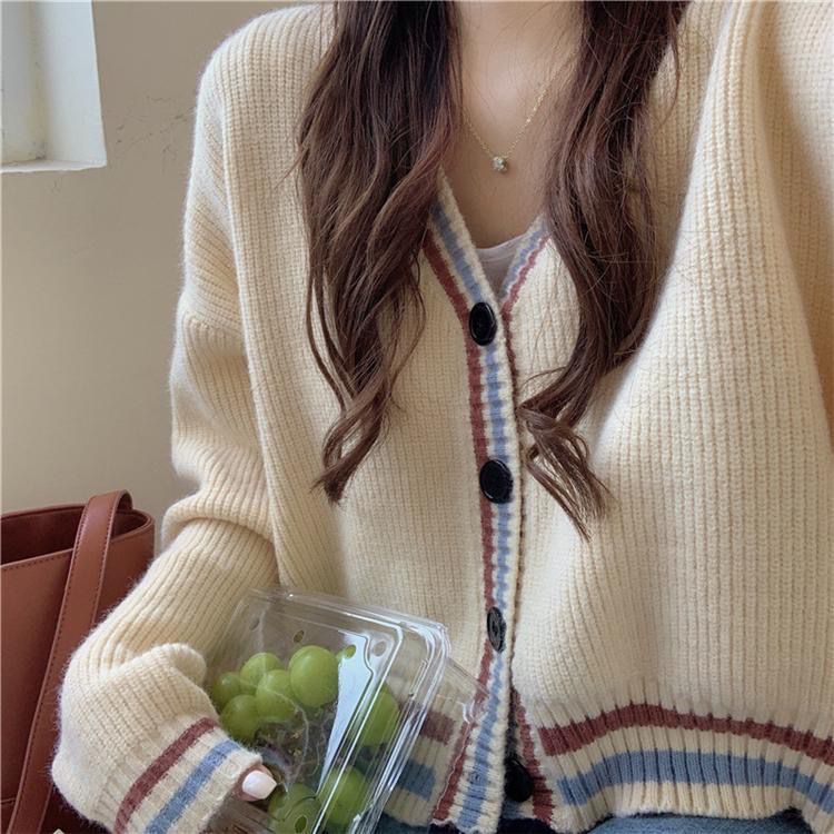 Áo Khoác Cardigan Dệt Kim Dáng Rộng Thiết Kế Mới Thời Trang Theo Phong Cách Nhật Bản Cho Nữ