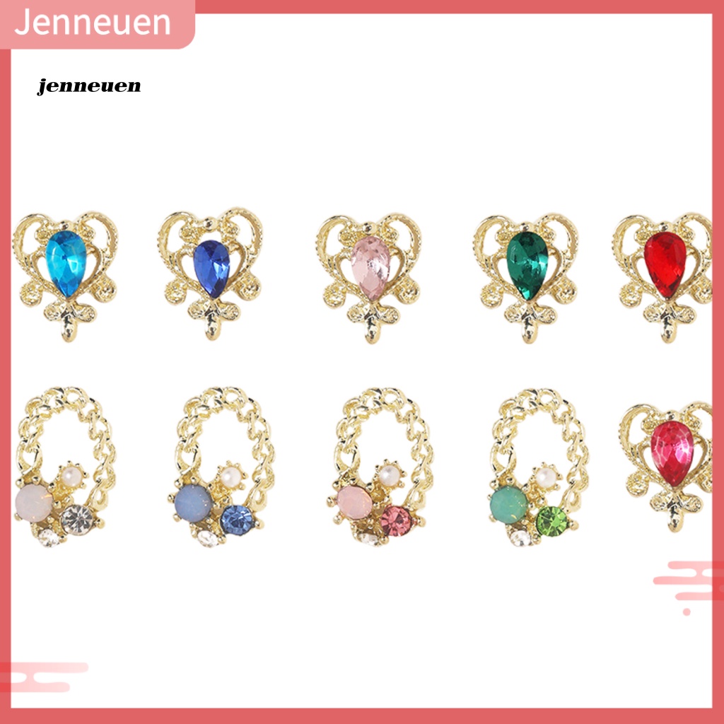 Set 10 Phụ Kiện Đá Đính Trang Trí Móng Tay Nghệ Thuật Lâu Trôi