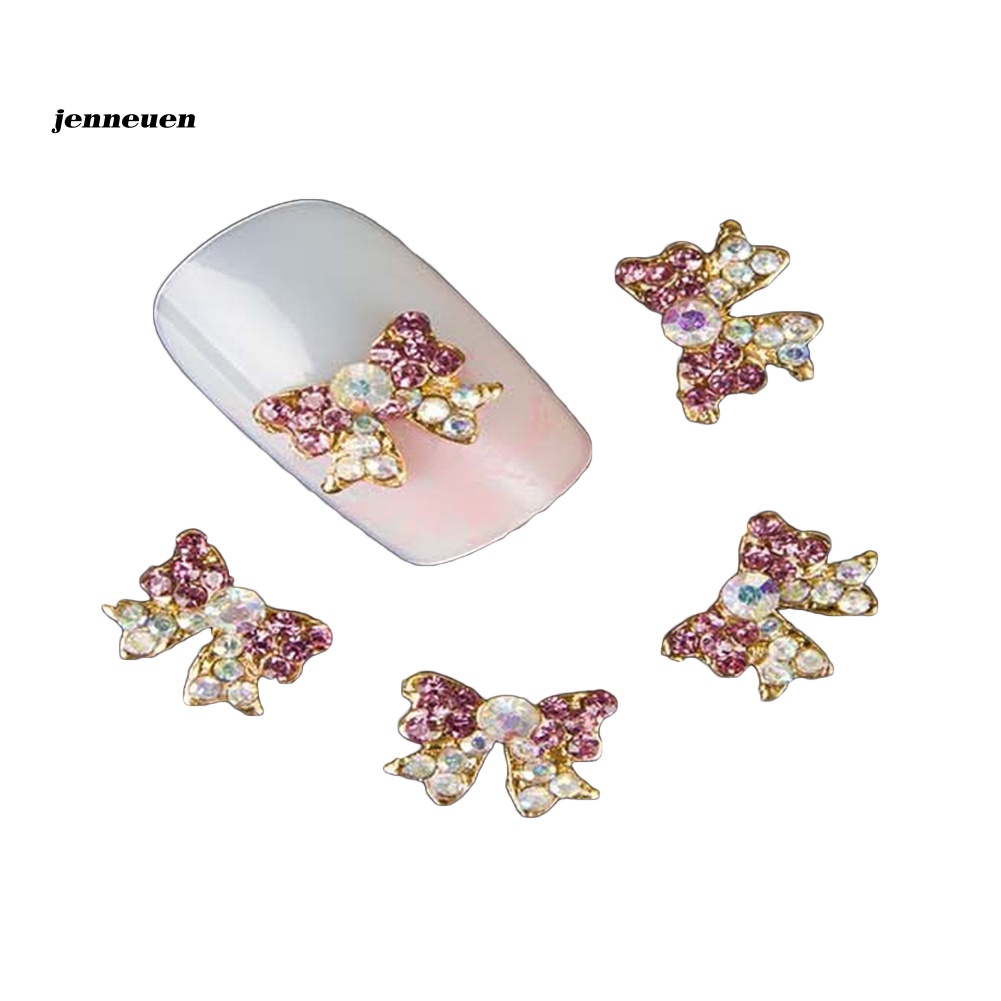 Set 10 Phụ Kiện Trang Trí Móng Tay Nghệ Thuật Đính Đá 3D Nhiều Màu Sắc Thời Trang DIY