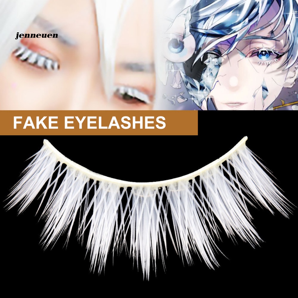 Bộ 6 Lông Mi Giả Màu Trắng Dùng Trang Điểm Hóa Trang