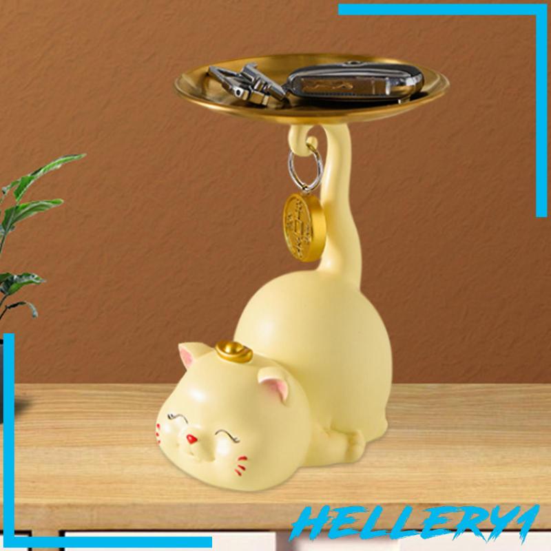 Giá Đỡ Chìa Khóa Điêu Khắc Hình Chú Mèo Dễ Thương Trang Trí Phòng Ăn