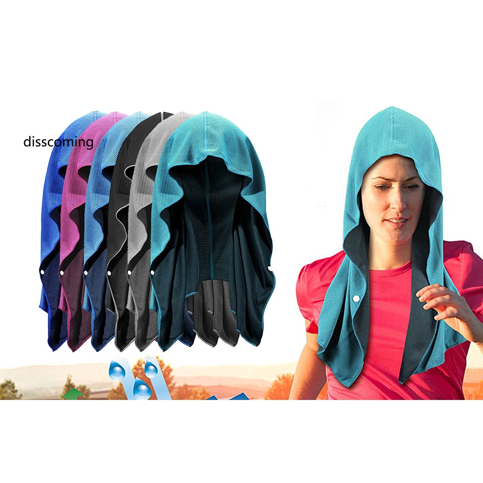 Áo Thun SL SL SL SL SL SL SL| Khăn Choàng Cổ Có Mũ Trùm Đầu Làm Mát Thấm Hút Mồ Hôi Nhanh Khô Tiện Dụng Cho Người Chơi Thể