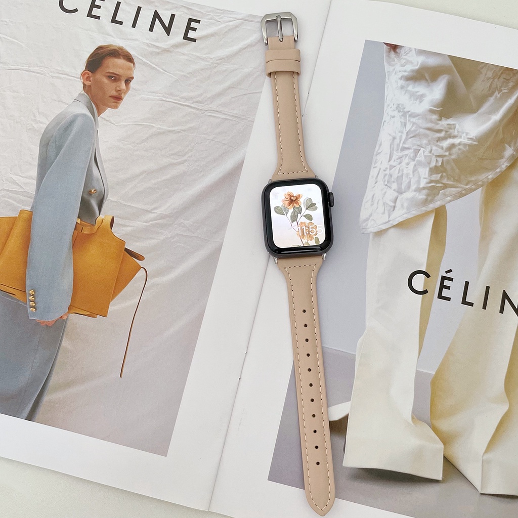 Dây Đeo Thay Thế Chất Liệu Da Màu Trơn Cho Xiaomi Redmi Watch 3 Active Mi Watch lite 3