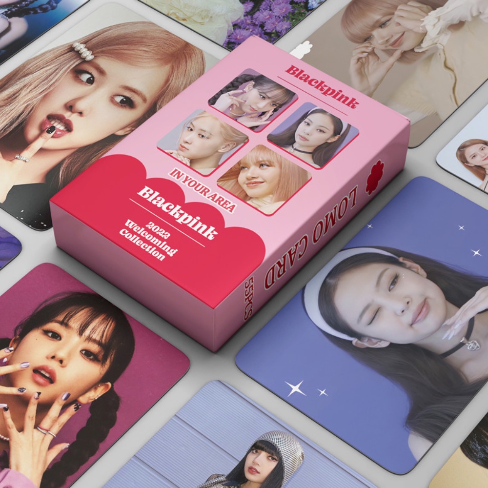 55pce/box BP Pink Venom Postcards LISA ROSE JISOO JENNIE Ready For Love Lomo Card BLACK PINK BPTG Kpop Photocards Album New Arrivals