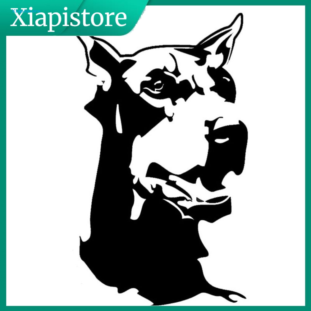 Miếng Dán Trang Trí Xe Hơi / Xe Máy Hình Chú Chó Doberman Độc Đáo
