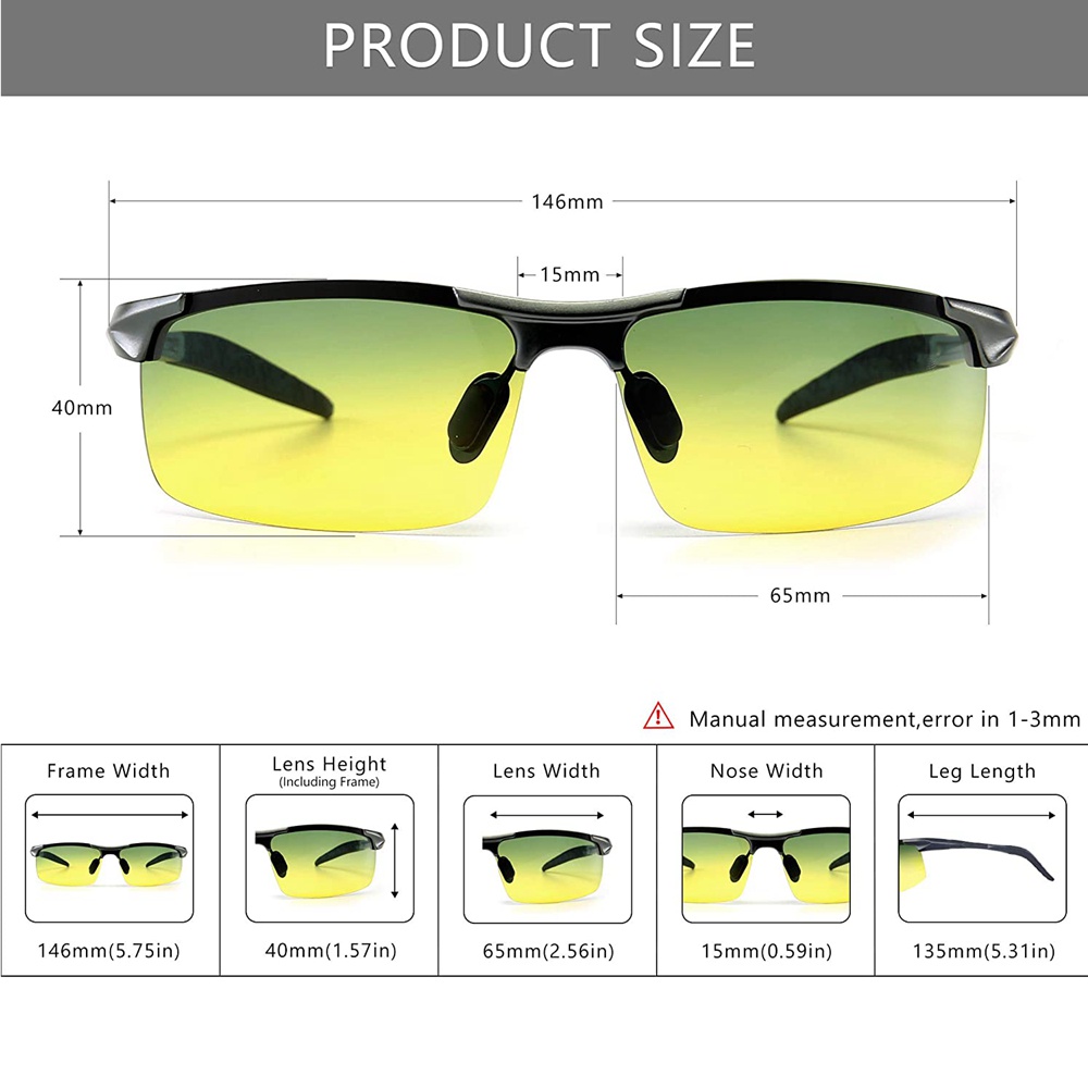 Kính Mát Nam Phân Cực Gọng Kim Loại