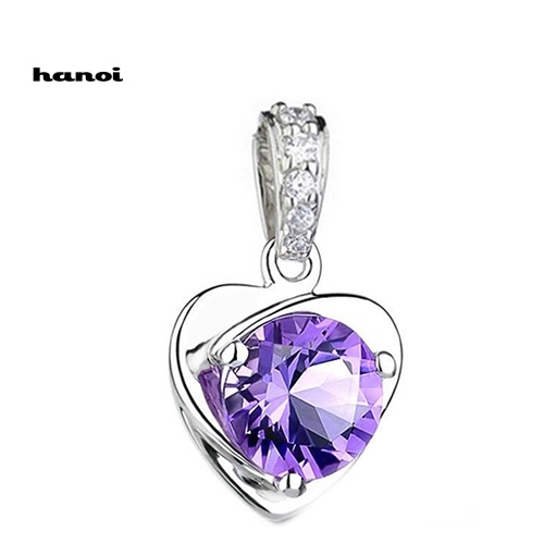 Vòng cổ MặT HìNh TráI Tim ĐíNh Kim Cương Giả ThờI Trang Cho Nữ