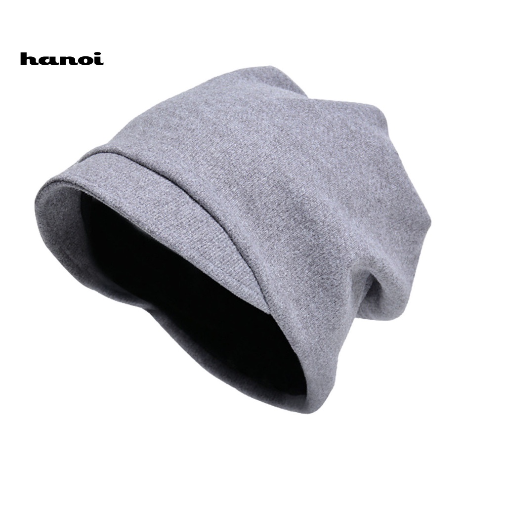 Mũ Dệt Kim Vành Ngắn Siêu Mềm Co Giãn Màu Trơn Giữ Ấm Mùa Thu Đông Phong Cách Hip Hop Cho Cặp Đôi