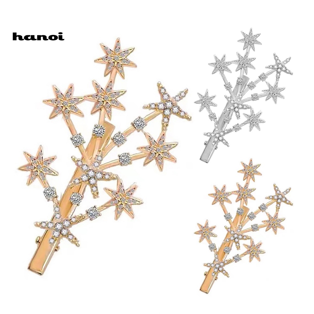 Kẹp Tóc Hình Ngôi Sao Đính Đá Nhiều Màu Sắc Thời Trang Cho Nữ