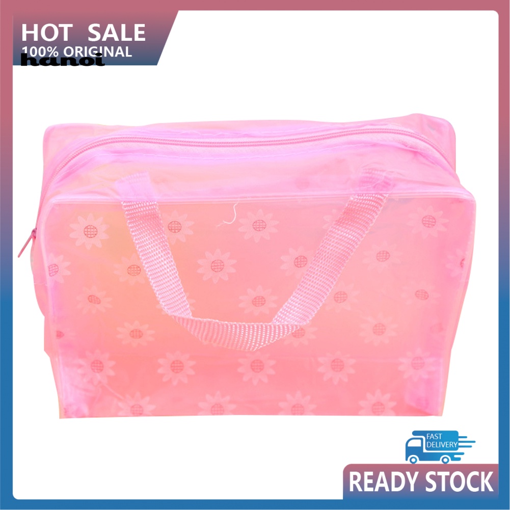 Túi Đựng Mỹ Phẩm Chống Thấm Nước Họa Tiết Hoa Xinh Xắn