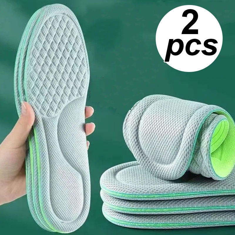 Cặp Đế Lót Giày Thể Thao 4D Thấm Hút Mồ Hôi Thoáng Khí