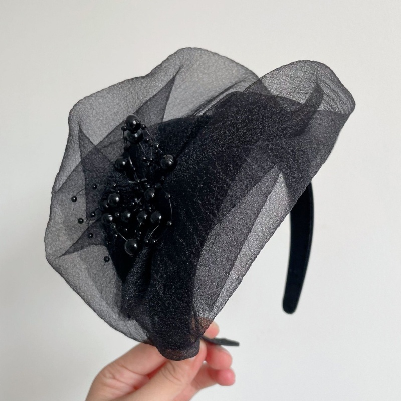 Cài Tóc Đính Hạt Dạng Lưới Phong Cách Punk Cho Nữ